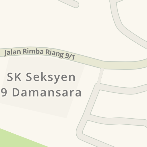 Driving directions to SK Seksyen 9 Damansara, Jalan Rimba Riang 9 