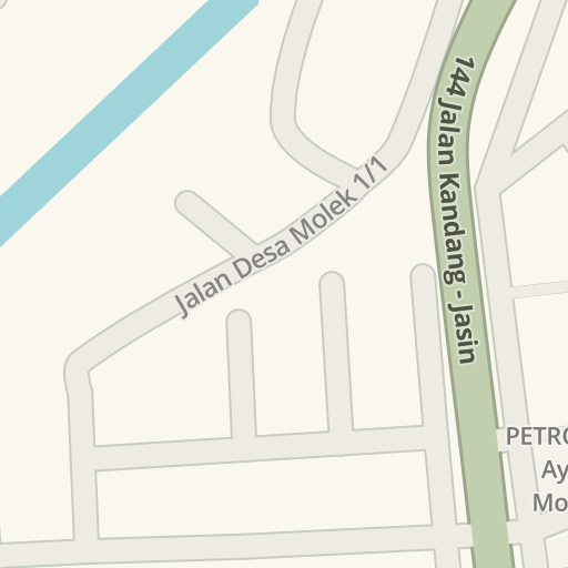 去 Klinik Kesihatan Ayer Molek Jalan Kandang Jasin Melaka 的驾驶路线 Waze