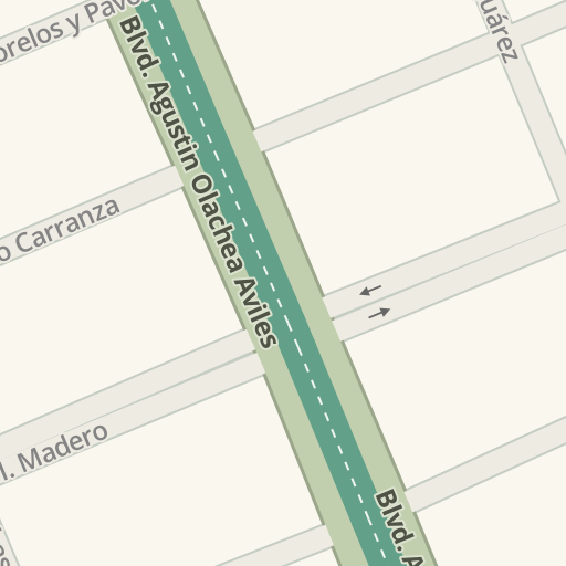 Información de tráfico en tiempo real para llegar a Terminal AutoTransportes  Aguila, José María Pino Suárez, 109, Cd Constitución - Waze