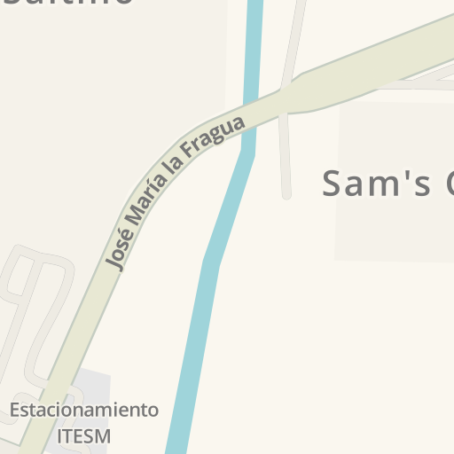 Información de tráfico en tiempo real para llegar a Sam's Club, Blvd.  Nazario Ortiz Garza, Saltillo - Waze