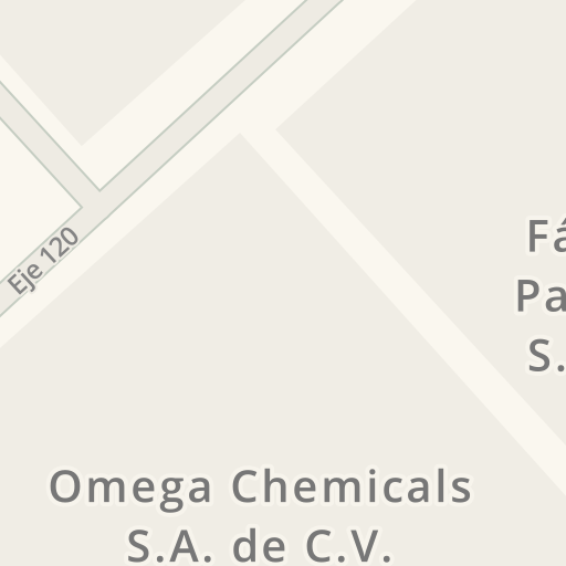 Driving directions to Omega Chemicals S.A. de C.V. Eje 120 San