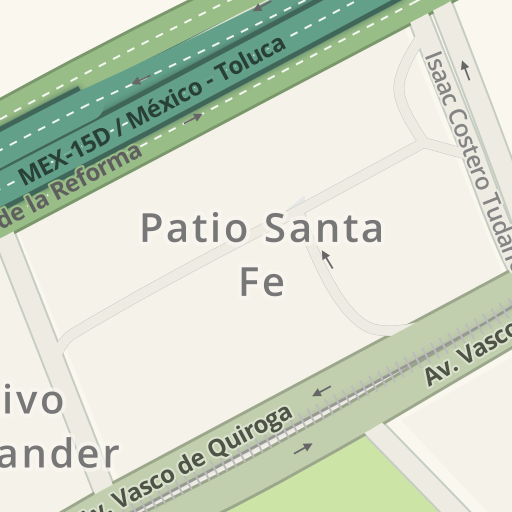 Напътствия до Inbursa Sam's Club Patio Santa Fe, Av Sta Fe, 400, Cuajimalpa  - Waze