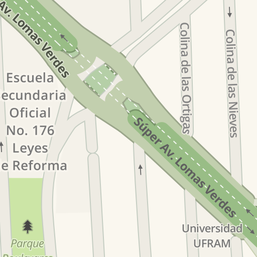 Routebeschrijving naar Iglesia Gratia Plena, Súper Av. Lomas Verdes,  Naucalpan de Juárez - Waze