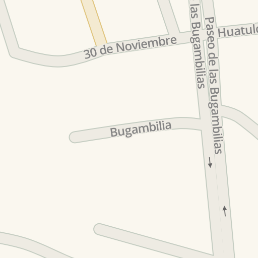 Información de tráfico en tiempo real para llegar a Jardín las albercas  calle tlanexp, P.º de Las Bugambilias, Emiliano Zapata - Waze
