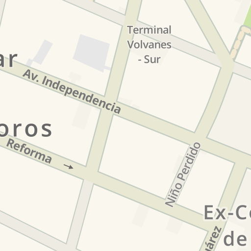 Información de tráfico en tiempo real para llegar a Tienda Comex,  Independencia, 16, Izúcar de Matamoros - Waze