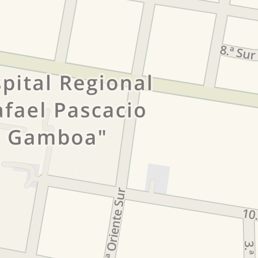 Información de tráfico en tiempo real para llegar a Avenida Cuarta Sur  Poniente & Calle Segunda Poniente Sur, Tuxtla Gutiérrez - Waze