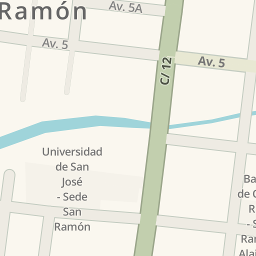 Información de tráfico en tiempo real para llegar a Iglesia Adventista del Séptimo  día, San Ramón, Alajuela - Waze
