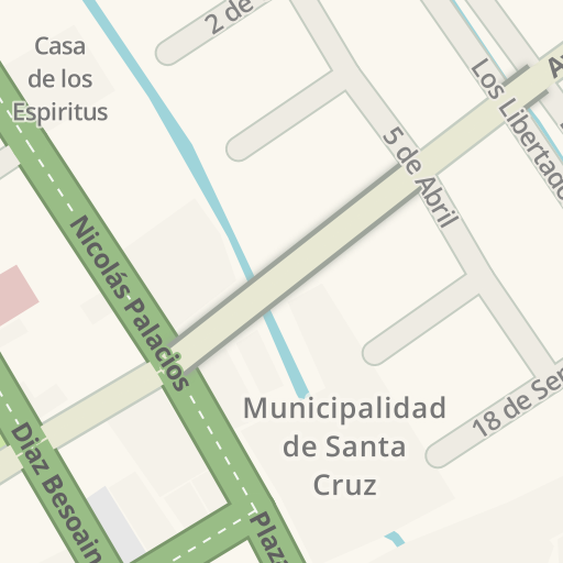 Driving directions to Banco Bci Sucursal Santa Cruz 186 A Pl