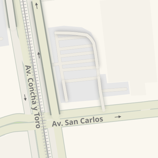 Información de tráfico en tiempo real para llegar a Nike Factory Store, Av.  Concha y Toro, Puente Alto - Waze
