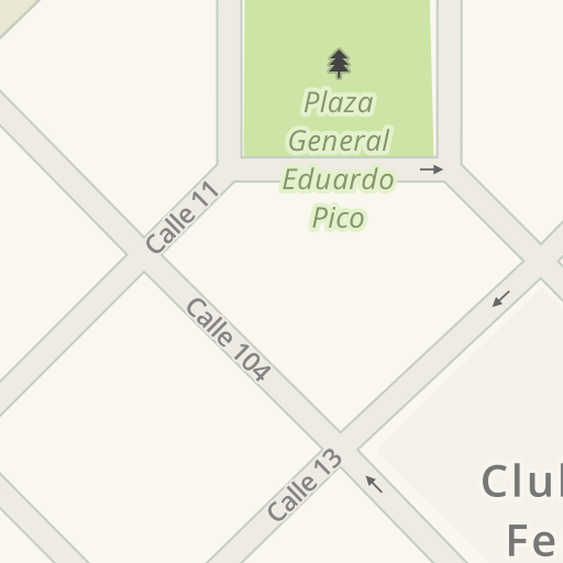 Información de tráfico en tiempo real para llegar a Club Ferro Carril Oeste,  C. 17, 110, Gral. Pico - Waze