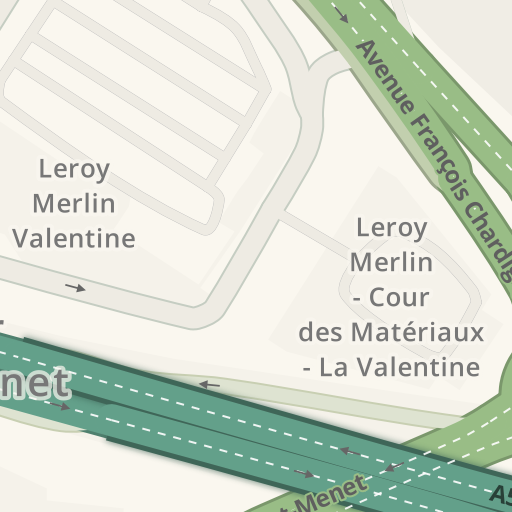 driving directions to leroy merlin cour des materiaux la valentine marseille waze
