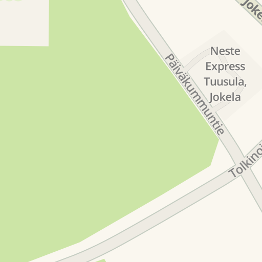 Waze - Sõidujuhised sihtkohta Neste Express Tuusula, Jokela,  Päiväkummuntie, 9, Tuusula