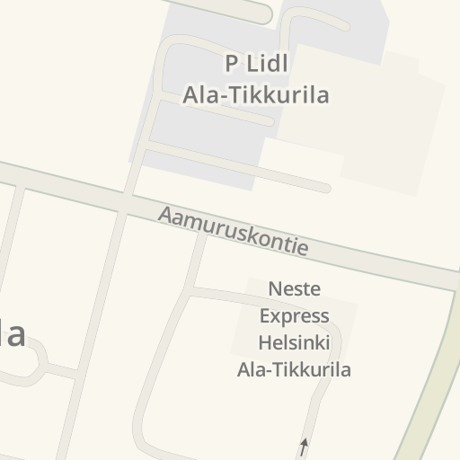 Ajo-ohjeet määränpäähän Neste Express Helsinki Ala-Tikkurila,  Aamuruskontie, 2, Helsinki - Waze