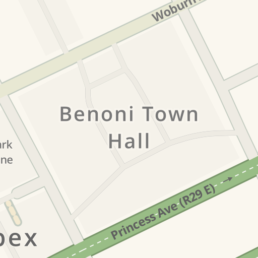 Map of Benoni, South Africa