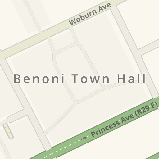 Map of Benoni, South Africa